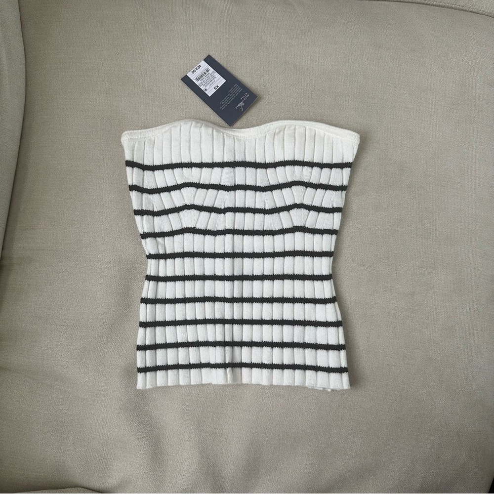 Striped Ribbed Tube Top